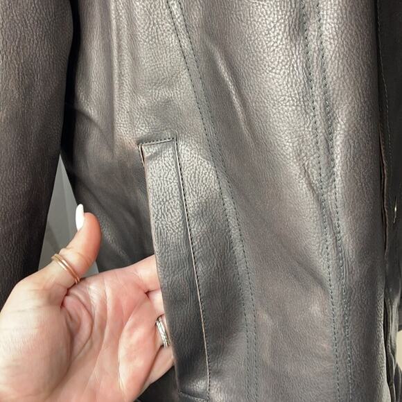 Men’s Leather coat/jacket XRAY JEANS brand TRUCKER JACKET WITH FAUX FUR collar - Picture 14 of 14